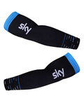 Încălzitoare de braț pentru ciclism - SKY 2018 - negru/albastru deschis