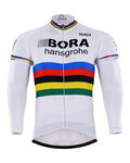 Tricou de cilism pentru iarnă cu mânecă lungă - BORA UCI 2017 WINTER - multicolor/alb