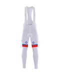 Pantaloni de ciclism lungi cu bretele - FDJ 2017 WINTER - alb