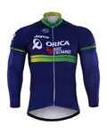 Tricou de cilism pentru iarnă cu mânecă lungă - ORICA 2017 WINTER - albastru