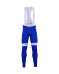 BONAVELO Pantaloni de ciclism lungi cu bretele - QUICKSTEP 2017 WNT - albastru