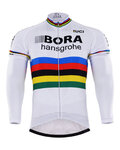 Tricou de ciclism cu mânecă lungă de vară - BORA UCI 2017 SUMMER - alb/multicolor