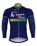 Tricou de ciclism cu mânecă lungă de vară - ORICA 2017 SUMMER - albastru/verde