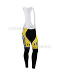 Pantaloni de ciclism lungi cu bretele - TINKOFF SAXO 14 SMR - negru/galben