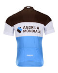 BONAVELO Tricou de ciclism cu mânecă scurtă - AG2R 2018 - alb/albastru deschis/maro