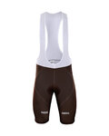 BONAVELO Pantaloni scurți de ciclism cu bretele - AG2R 2018 - maro