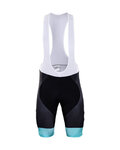BONAVELO Pantaloni scurți de ciclism cu bretele - BORA 2018 - negru/verde
