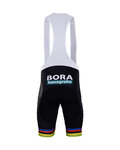 BONAVELO Pantaloni scurți de ciclism cu bretele - BORA UCI 2018 - multicolor/negru