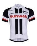 BONAVELO Tricou de ciclism cu mânecă scurtă - SUNWEB 2018 - negru/alb