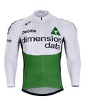 Tricou de ciclism cu mânecă lungă de vară - D. DATA 2018 SUMMER - negru/verde/alb