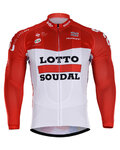 Tricou de ciclism cu mânecă lungă de vară - LOTTO 2018 SUMMER - alb/roșu