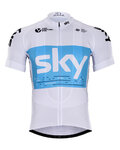 Tricou de ciclism cu mânecă scurtă - SKY 2018 KIDS - albastru deschis/alb