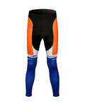 Pantaloni de ciclism lungi fără bretele - RABOBANK 2012 WNT - portocaliu/negru/albastru