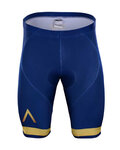 Pantaloni scurți de ciclism fără bretele - AQUA BLUE 2018 - auriu/albastru