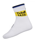 BONAVELO Șosete clasice de ciclism - TINKOFF SAXO  - alb