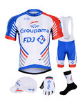 BONAVELO tricou-pantaloni-mănuși-șosete-căciulă - GROUPAMA FDJ 2019 - alb/albastru/roșu