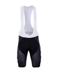 BONAVELO Pantaloni scurți de ciclism cu bretele - CCC 2019 - negru