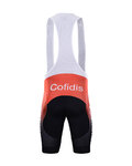 BONAVELO Pantaloni scurți de ciclism cu bretele - COFIDIS 2020 - roșu/negru