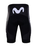 BONAVELO Pantaloni scurți de ciclism fără bretele - MOVISTAR 2020 - negru
