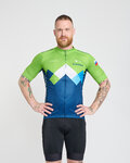 BONAVELO Tricou de ciclism cu mânecă scurtă - SLOVENIA - albastru/verde