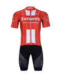 BONAVELO Tricoul și pantaloni scurți de ciclism - SUNWEB 2020 - negru/roșu