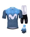 BONAVELO Mega set de ciclism - MOVISTAR 2020 - negru/albastru