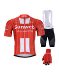 BONAVELO Mega set de ciclism - SUNWEB 2020 - negru/roșu