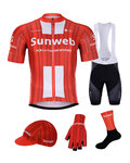 BONAVELO Mega set de ciclism - SUNWEB 2020 - negru/roșu