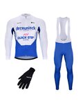 BONAVELO Mega set de ciclism - QUICKSTEP 2020 WNT - alb/albastru