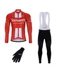 BONAVELO Mega set de ciclism - SUNWEB 2020 WNT - roșu/negru