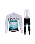 BONAVELO Tricou și pantaloni de iarnă de ciclism - BORA 2021 WINTER - verde/negru/alb