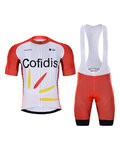 BONAVELO Tricoul și pantaloni scurți de ciclism - COFIDIS 2021 - negru/alb/roșu