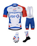 BONAVELO Mega set de ciclism - GROUPAMA FDJ 2021 - alb/albastru/roșu