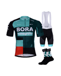 BONAVELO Mega set de ciclism - BORA 2022 - negru/verde