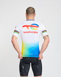 BONAVELO Tricou de ciclism cu mânecă scurtă - TOTAL ENERGIES 2024 - alb/galben/roșu/albastru