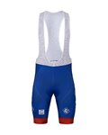 BONAVELO Pantaloni scurți de ciclism cu bretele - GROUPAMA FDJ 2022 - roșu/albastru/alb