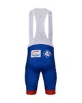 BONAVELO Pantaloni scurți de ciclism cu bretele - GROUPAMA FDJ 2022 - roșu/albastru/alb