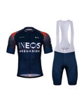 BONAVELO Tricoul și pantaloni scurți de ciclism - INEOS GRENADIERS '22 - albastru/roșu