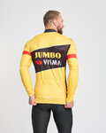 BONAVELO Tricou de cilism pentru iarnă cu mânecă lungă - JUMBO-VISMA 2025 WNT - galben/negru