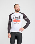 BONAVELO Tricou de cilism pentru iarnă cu mânecă lungă - UAE 2024 WINTER - alb/roșu/negru