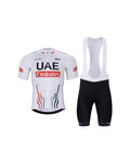 BONAVELO Tricoul și pantaloni scurți de ciclism - UAE 2024 - negru/alb