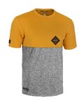 ROCDAY Tricou de ciclism cu mânecă scurtă - DOUBLE - galben/gri