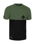 ROCDAY Tricou de ciclism cu mânecă scurtă - DOUBLE - verde/negru