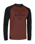 ROCDAY Tricou de ciclism cu mânecă lungă de vară - PATROL - negru/roșu