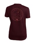 ROCDAY Tricou de ciclism cu mânecă scurtă - WOODY LADY - bordo