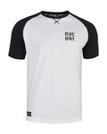 ROCDAY Tricou de ciclism cu mânecă scurtă - PARK - alb/negru