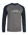 ROCDAY Tricou de ciclism cu mânecă lungă de vară - MOUNT - albastru/gri
