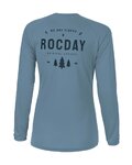 ROCDAY Tricou de ciclism cu mânecă lungă de vară - PATROL LADY - albastru