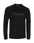 ROCDAY Tricou de ciclism cu mânecă lungă de vară - PATROL - negru/gri