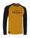 ROCDAY Tricou de ciclism cu mânecă lungă de vară - PATROL - negru/galben